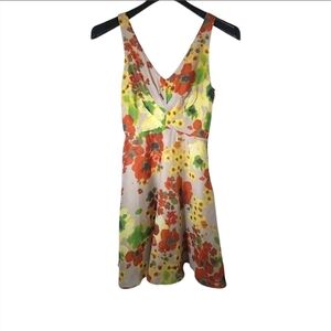Eva Franco Sleeveless Fit and Flare Floral Mini Dress Size 4